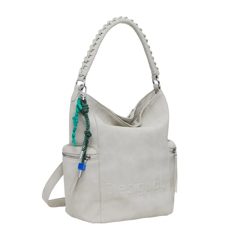 Zaino Donna Beige Half Logo Africa con Stampa miniatura 3