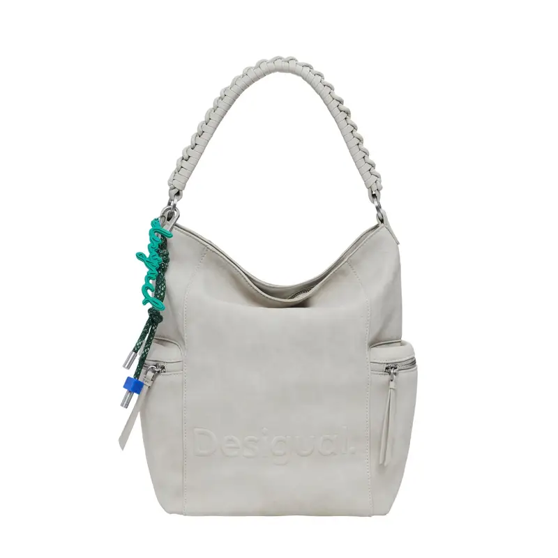 Zaino Donna Beige Half Logo Africa con Stampa