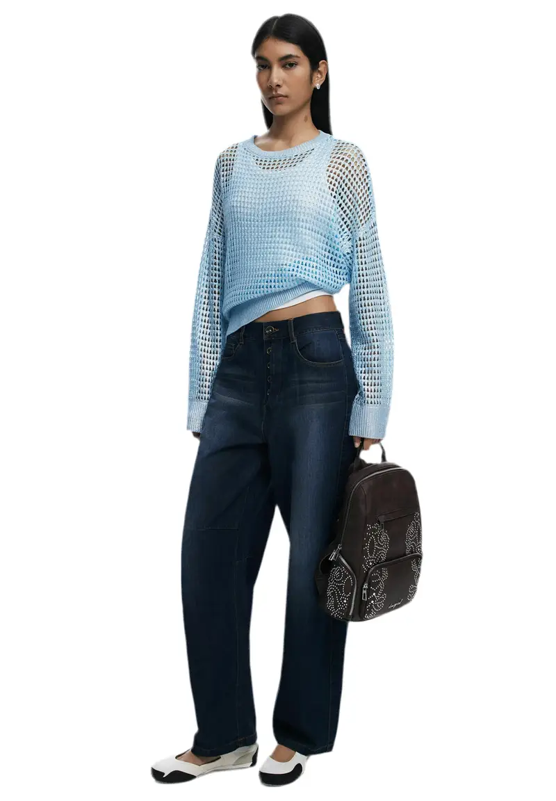 Zaino Donna Marrone Poker Face Chester Mini con Borchie miniatura 2