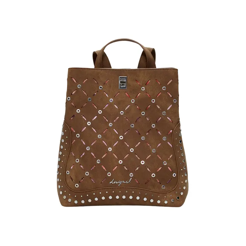 Zaino Donna Marrone Yankee Metal Patch Sumy Mini