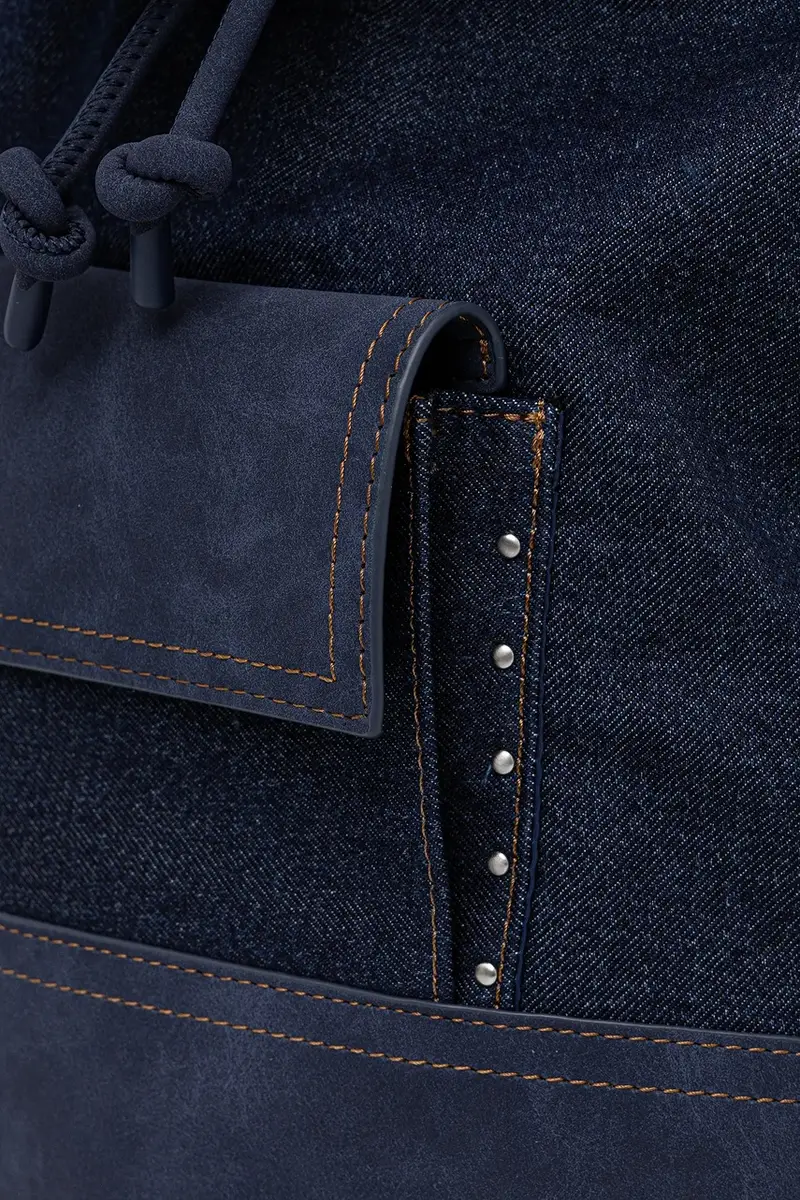 zaino in denim BINDELLA K donna colore blu navy 25WAKD06 miniatura 5