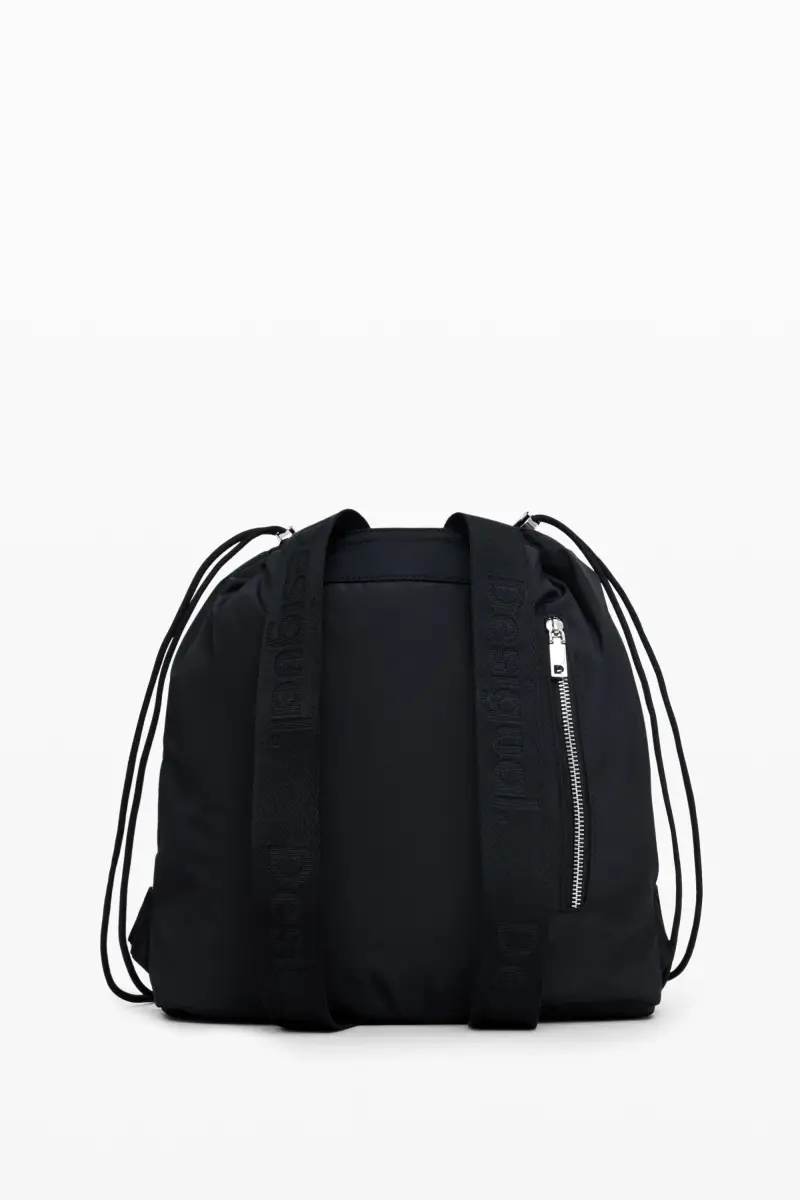 Zaino medio fiore BLACK miniatura 2