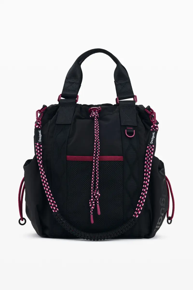 zaino medio in nylon BLACK