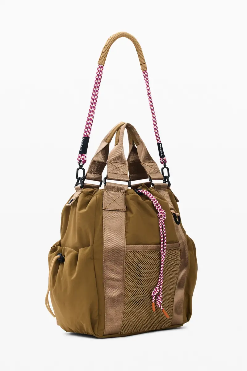 Zaino medio multi-posizione in nylon BROWN miniatura 2