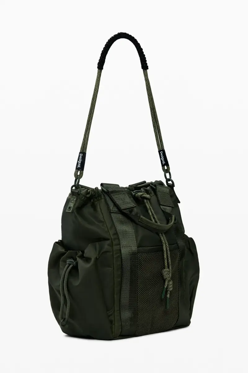 Zaino medio multi-posizione in nylon GREEN miniatura 2