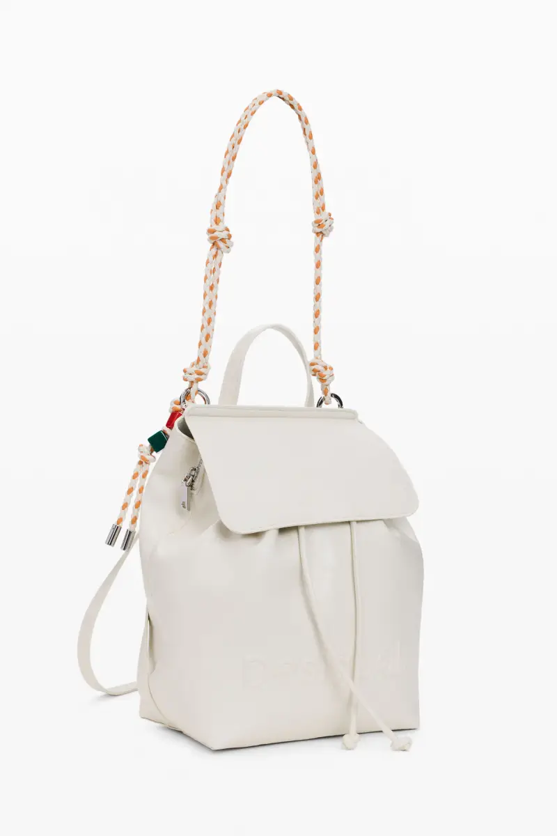 Zaino piccolo con charms WHITE miniatura 2