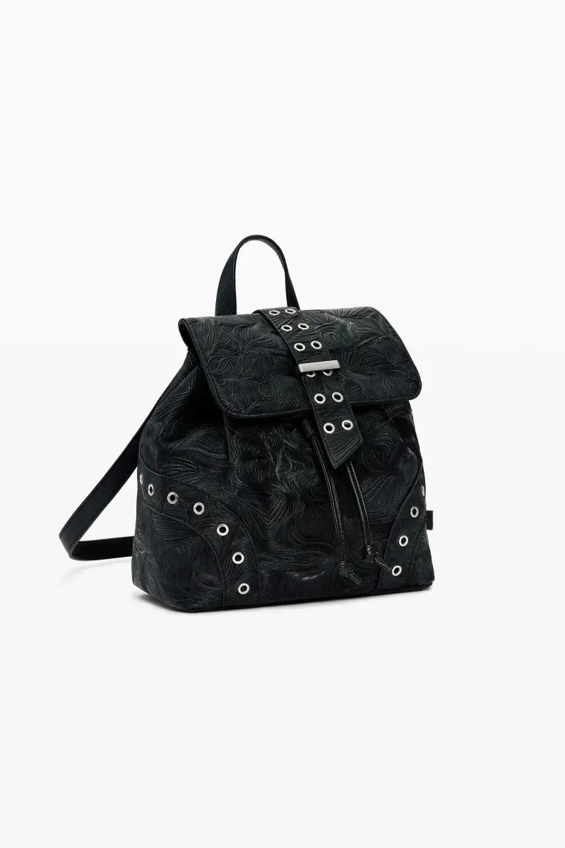 Zaino piccolo traforato BLACK miniatura 2