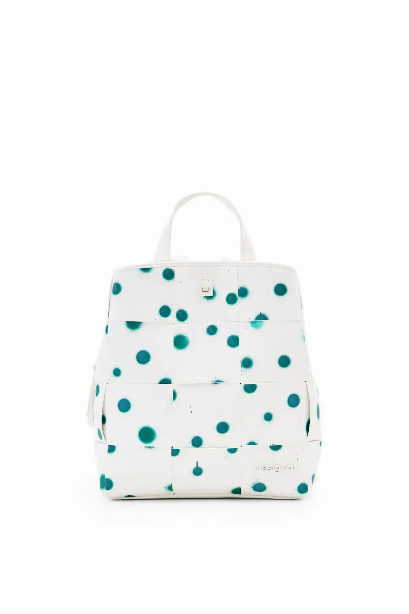 Zaino S gocce intrecciate WHITE