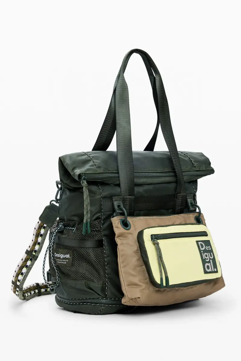 Zaino voyager in nylon bicolore GREEN miniatura 2