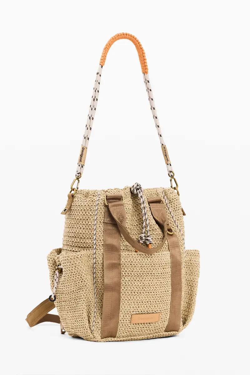 zaino voyager in rafia WHITE miniatura 2