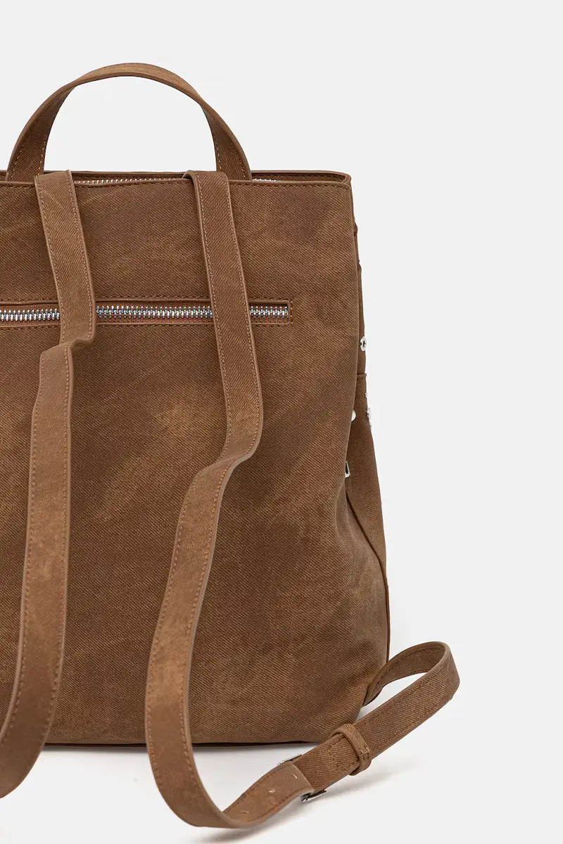 zaino YANKEE METAL PATCH S donna colore marrone con applicazione 25WAKP31 miniatura 3