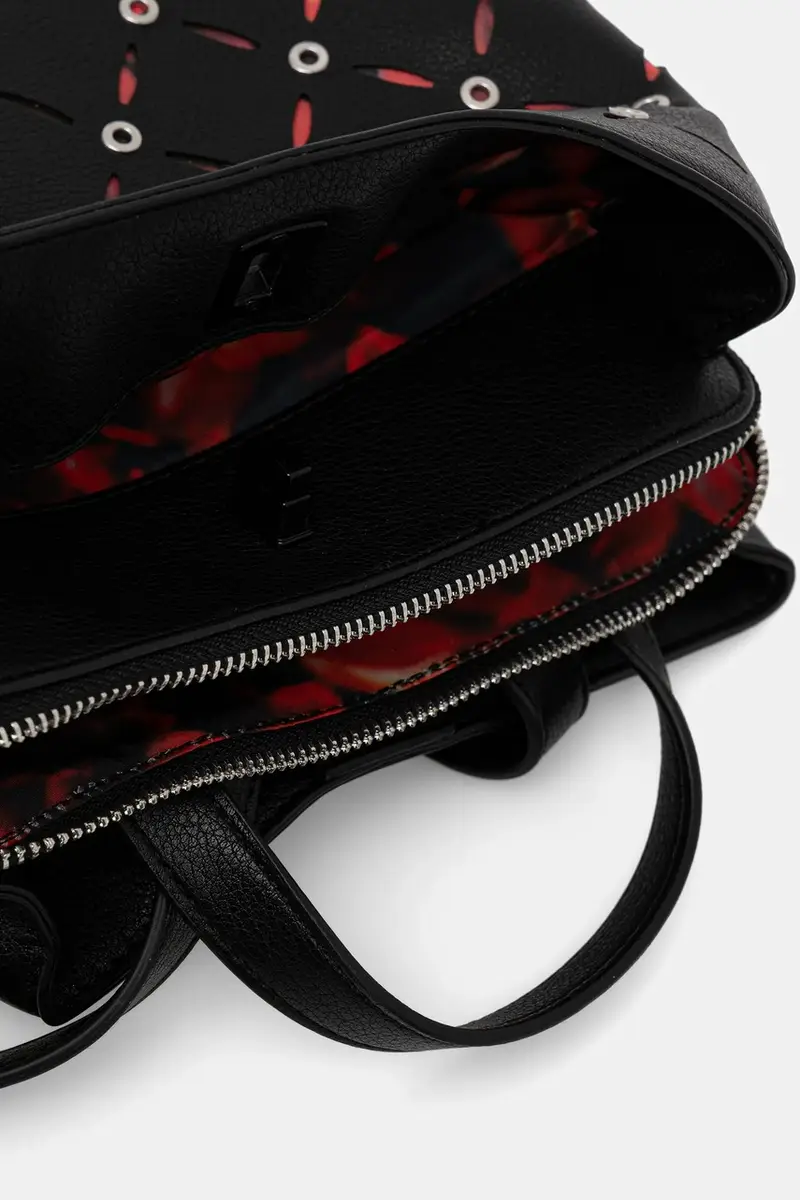 zaino YANKEE METAL PATCH S donna colore nero con applicazione 25WAKP15 miniatura 5