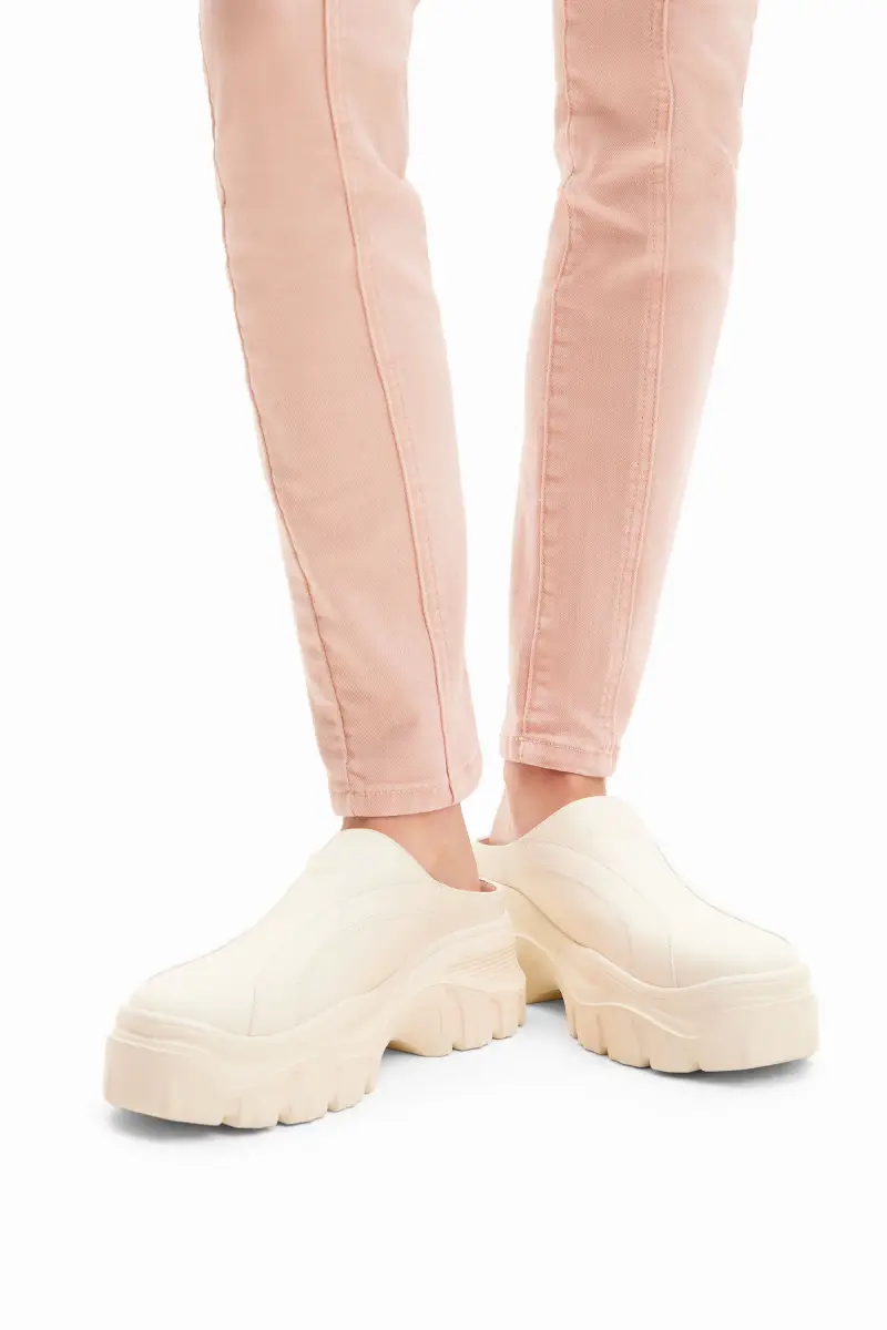 Zoccoli pelle grossa BROWN miniatura 2