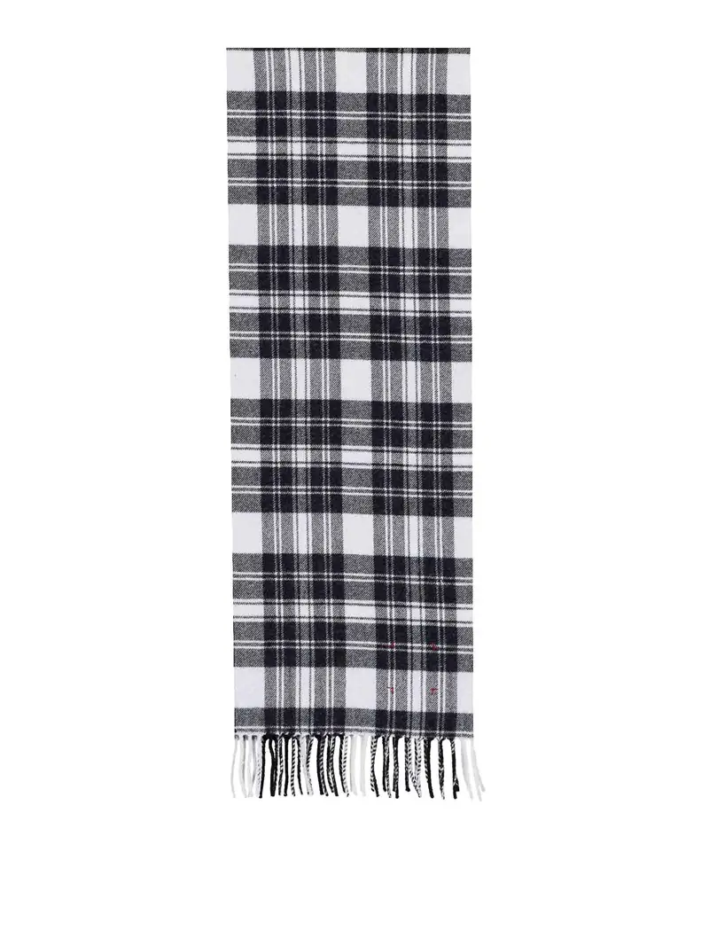 Sciarpa motivo quadri Nero