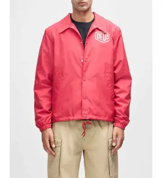 per uomo D261MJK106 Giacca rossa Harajuku Coach (S), Rosso, Casual, Nylon