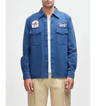 per uomo D261MSH315 Camicia Blue Nomad (S), Casual, Cotone, Manica lunga Blu