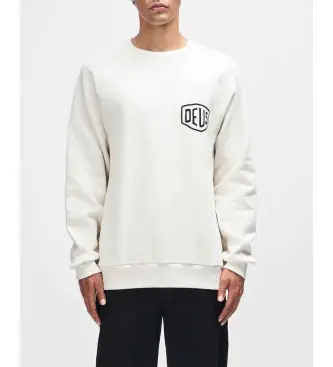 per uomo D261MSW113 Felpa bianca con indirizzo Harajuku (S), Bianco, Casual, Cotone