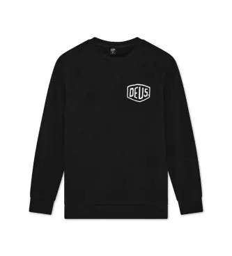 per uomo D261MSW113 Felpa nera con scritta Harajuku Address (S), Nero, Casual, Cotone