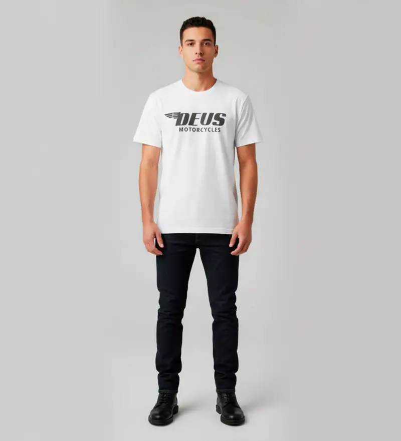 per uomo DMF251281A Maglietta bianca Palermo (S), Bianco, Casual, Cotone, Manica corta Caffè