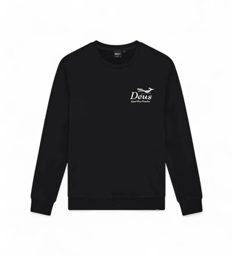 per uomo. DMF258305 Maglietta Cuckoo Crew nera (S), Nero, Casual, Cotone, Manica lunga