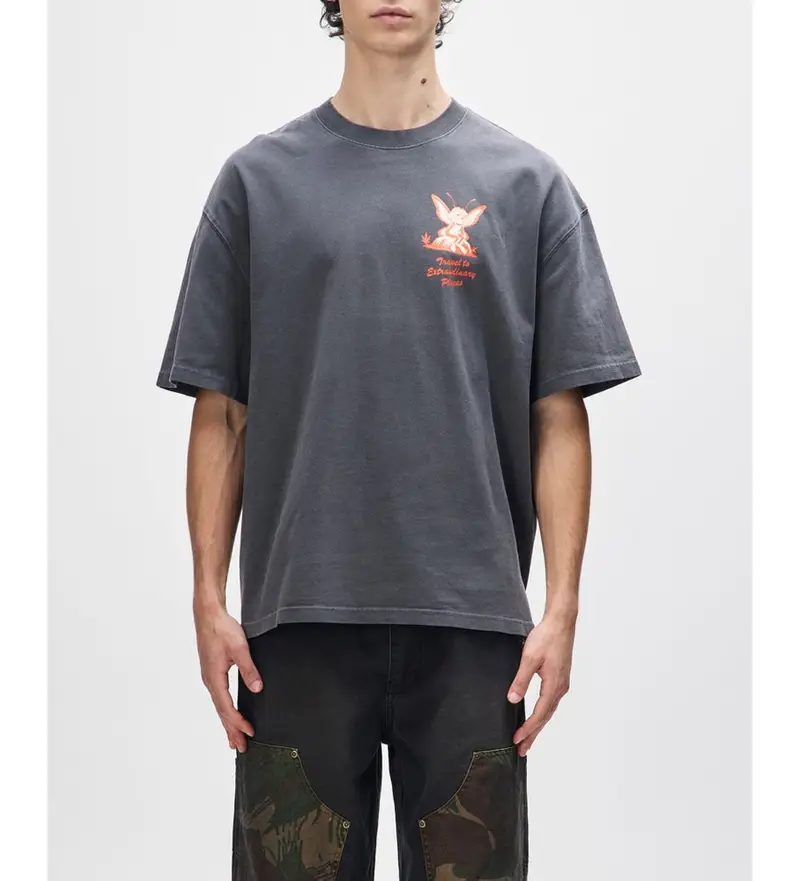 per uomo DUF251449C Maglietta grigio scuro 24h (XS), Casual, Cotone, Manica corta