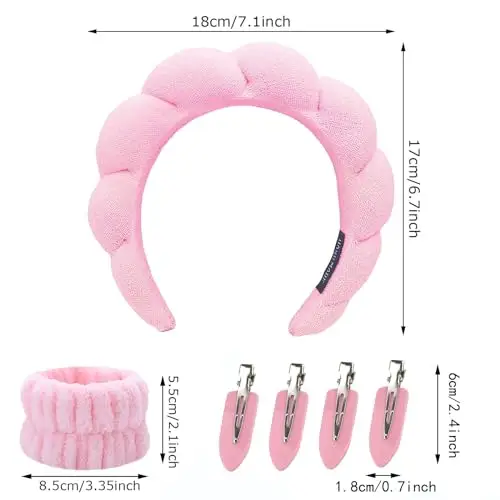 Di Polsini per il Lavaggio del Viso, Clip di Anatroccolo, Polsini Morbidi Elastici per Lavaggio di Viso per Donna miniatura 2