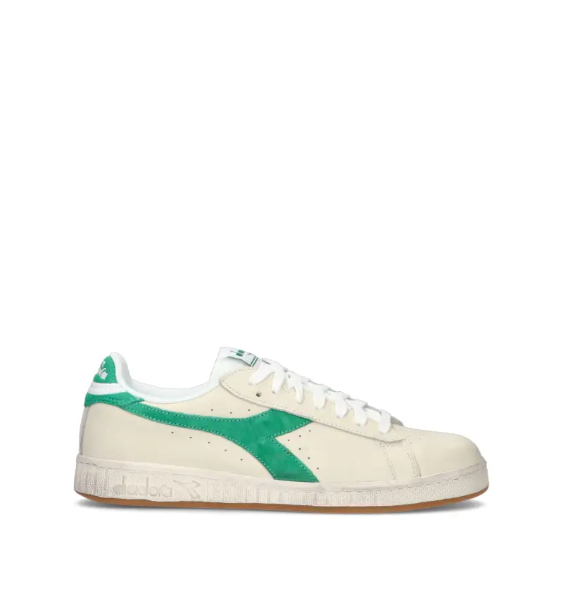 GAME LOW JERSEY WAXED Sneaker uomo bianca in pelle Vario