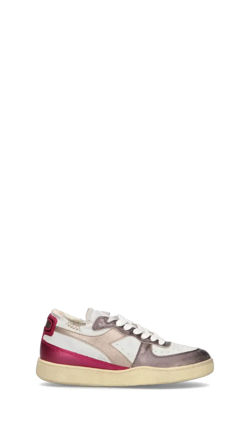MI BASKET ROW CUT METAL PIGSKIN USED WN Sneaker donna bianca/rosa in pelle Vario