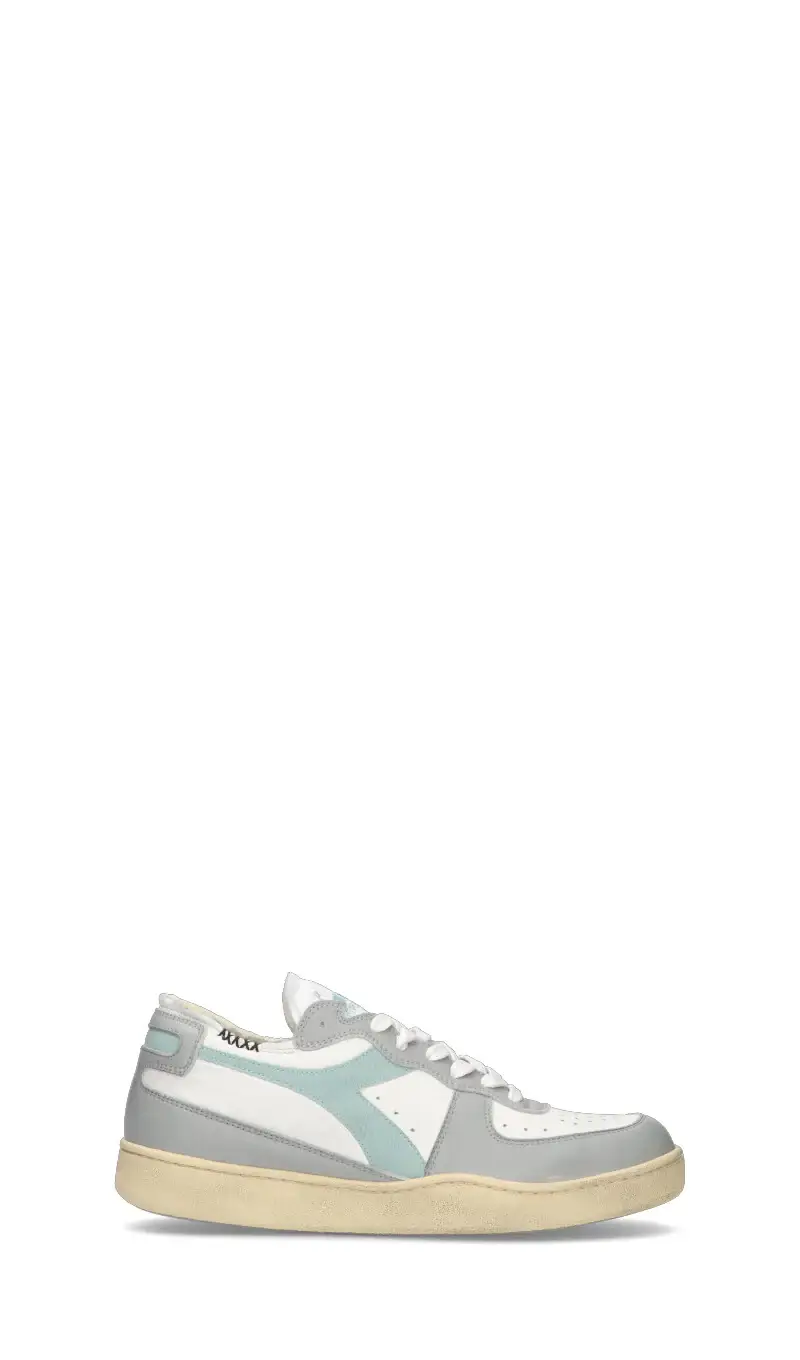 MI BASKET ROW CUT Sneaker uomo bianca/grigia in pelle Vario
