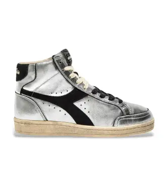 per donna 201182226 Sneakers Prestige High in pelle metallizzata argento (41), Basso, Stringhe, Casual