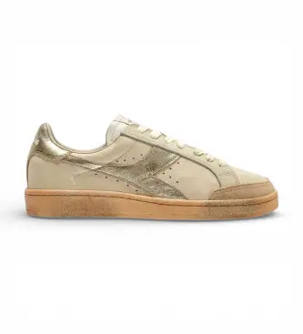 per donna 201182809 Sneakers Prestige Aged Italia in pelle beige (42), Basso, Stringhe, Casual