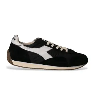 per uomo 201182806 Sneakers Equipe Vela Sw in pelle nera (40 5), Nero, Basso, Stringhe, Casual Naturale