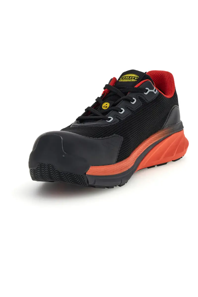 Scarpe antinfortunistiche basse nero arancione S3S SC SR HRO ESD Diadora utility Vortex DA2 Low [NERO miniatura 3