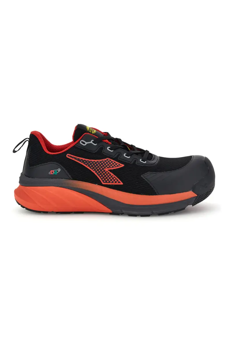 Scarpe antinfortunistiche basse nero arancione S3S SC SR HRO ESD Diadora utility Vortex DA2 Low [NERO