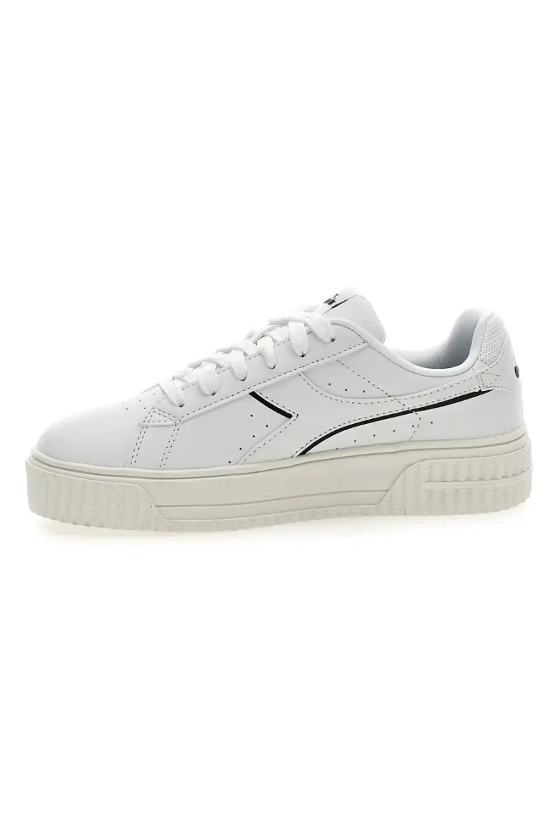 Sneaker da donna bianche con platform Diadora Jace Double Wn [BIANCO] miniatura 4
