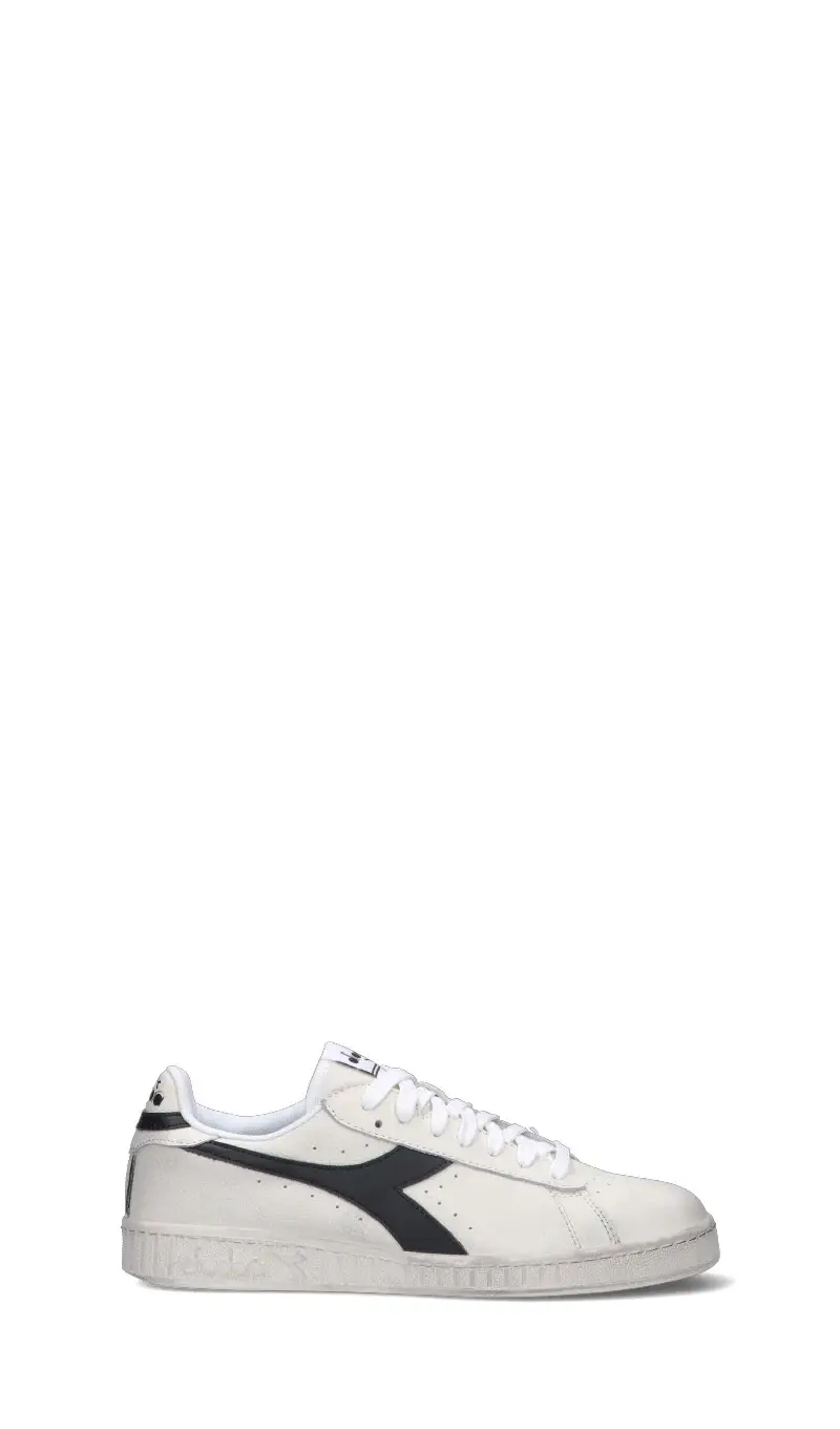 Sneaker uomo bianca/nera in pelle Vario