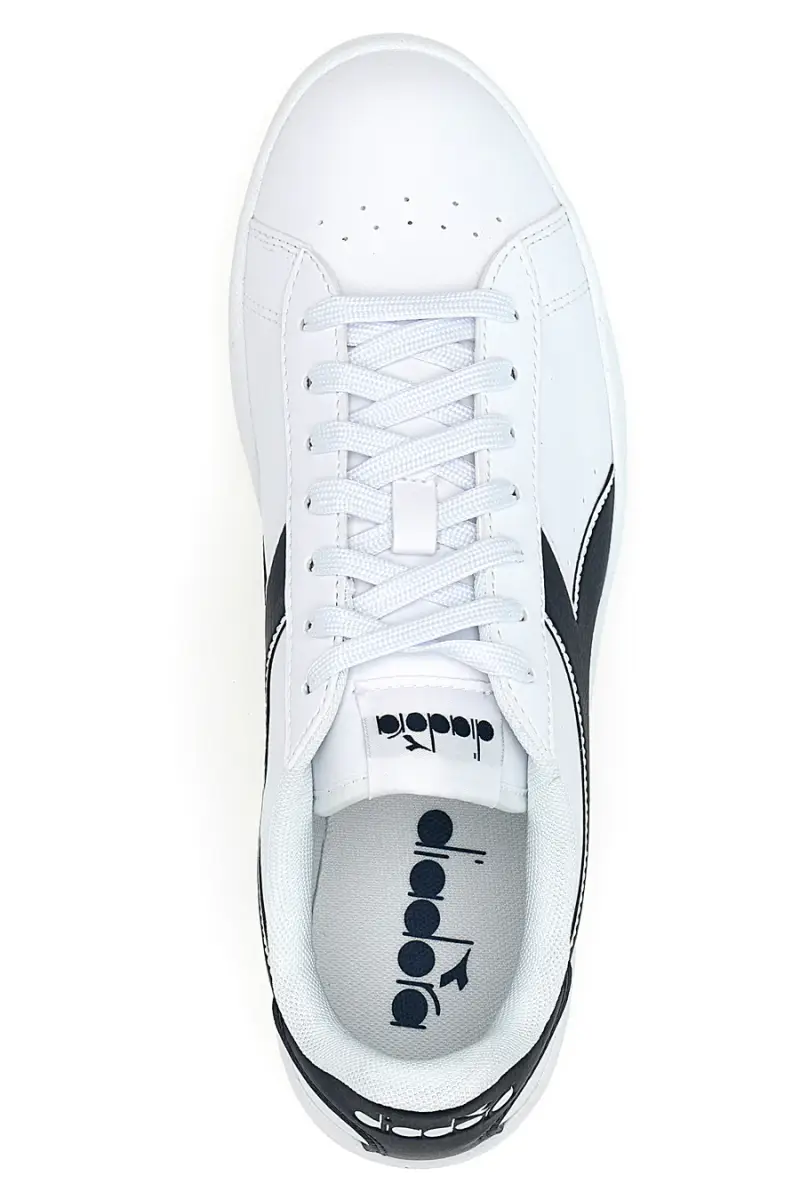 Sneakers bianche con dettagli blu Diadora 178327 C4656 [BIANCO] miniatura 3