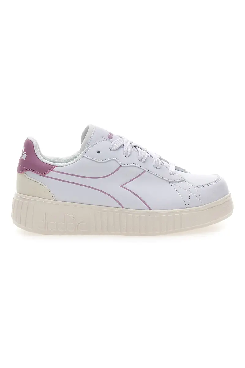 Sneakers bianche con dettagli rosa suola alta Diadora Game Step Tutu PS [BIANCO