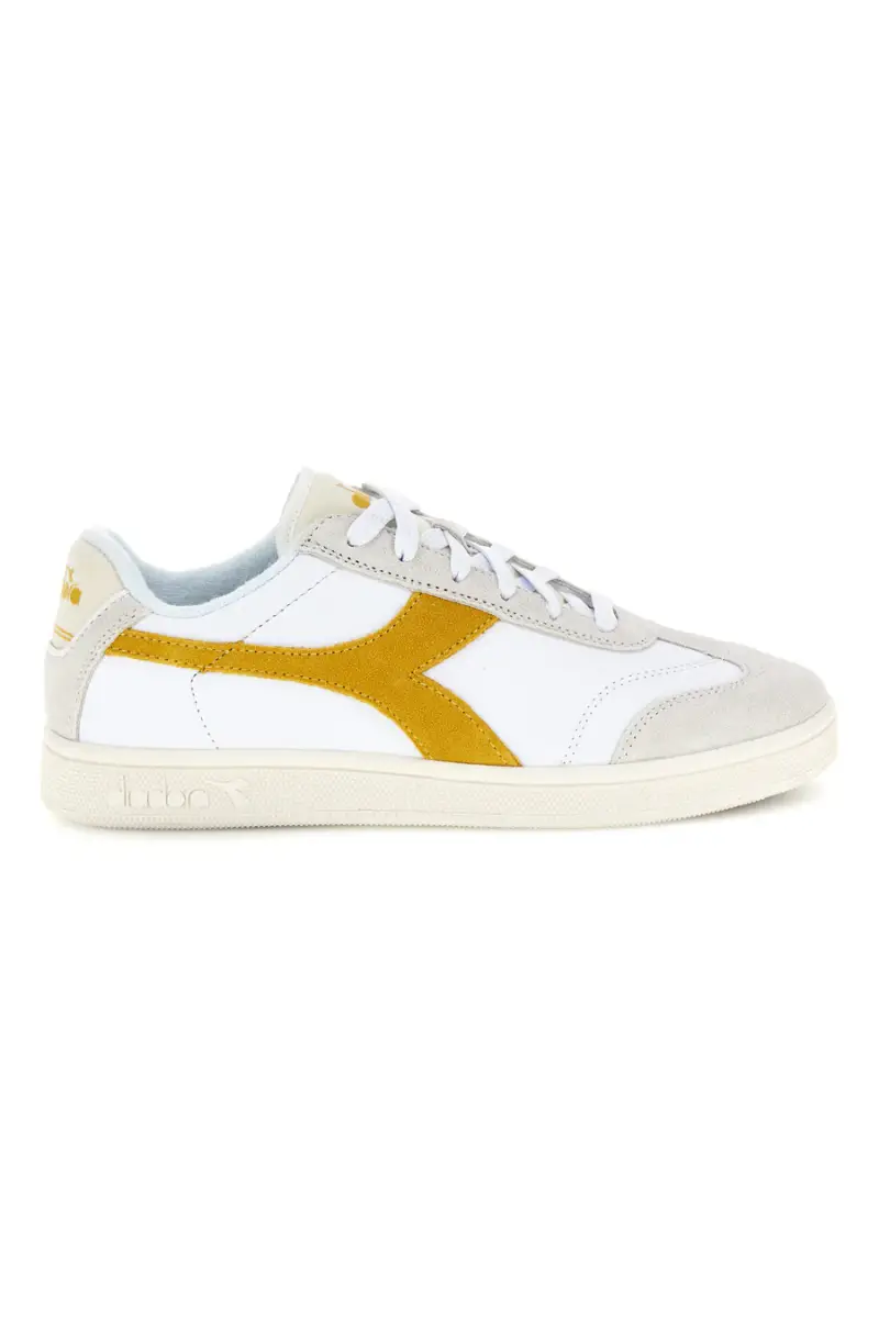 Sneakers Bianche con inserto giallo Diadora Kick Sl [BIANCO]