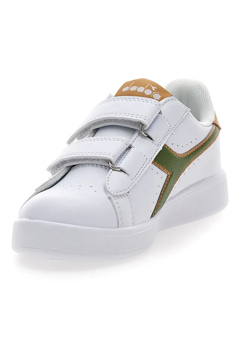 Sneakers bianche con velcro Diadora Game P PS [BIANCO] miniatura 4