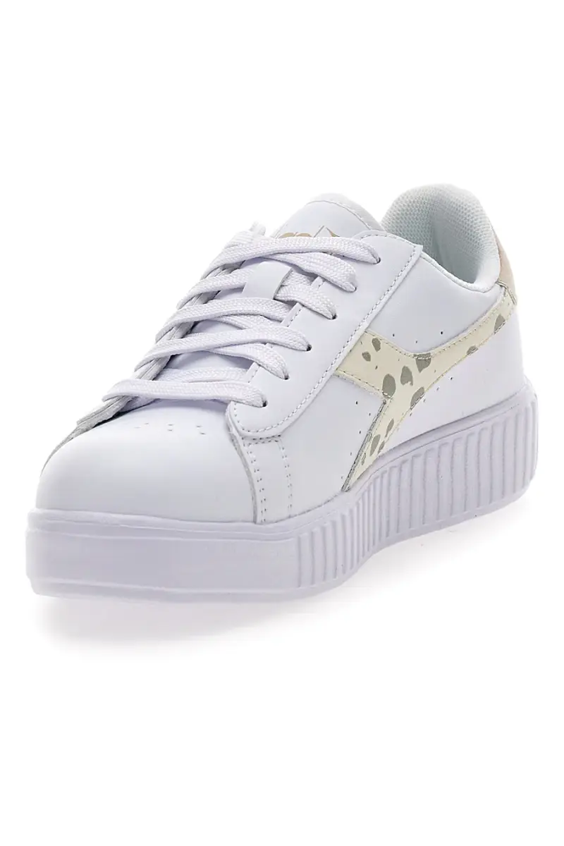 Sneakers bianche Diadora Game Stop Moon GS [BIANCO] miniatura 4