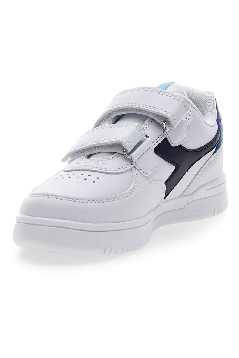 Sneakers bianche e blu con velcro DIADORA RAPTOR LOW PS [BIANCO] miniatura 3