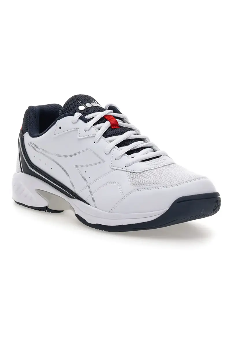 Sneakers bianche e blu Diadora Volee 7 [BIANCO miniatura 2