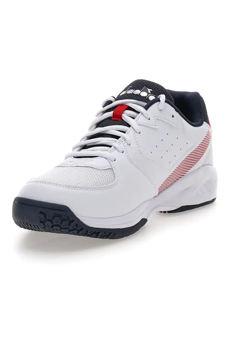 Sneakers bianche e blu Diadora Volee 7 [BIANCO miniatura 3