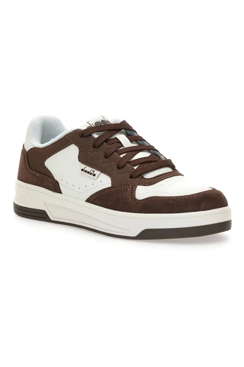 Sneakers bianche e marroni con inserti scamosciati Diadora Ginger S [ND] miniatura 2