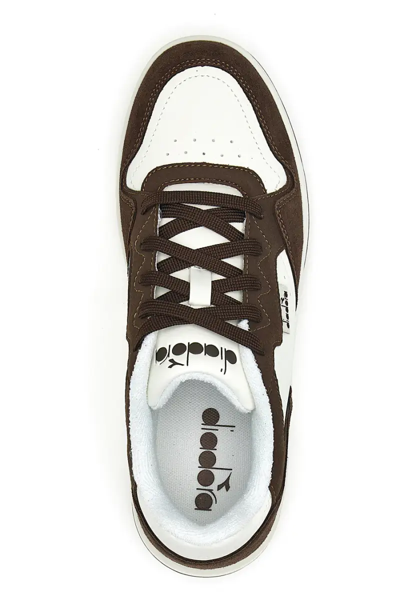 Sneakers bianche e marroni con inserti scamosciati Diadora Ginger S [ND] miniatura 3