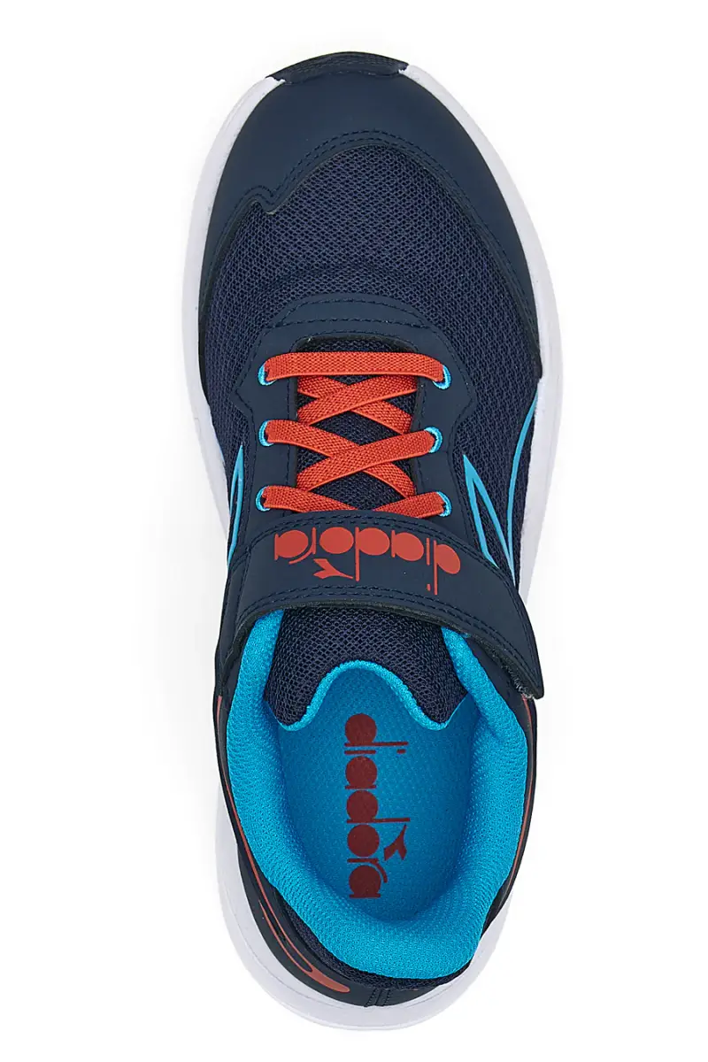 Sneakers blu con velcro Diadora Snipe 3 JR [BLUE CORSAIR miniatura 3