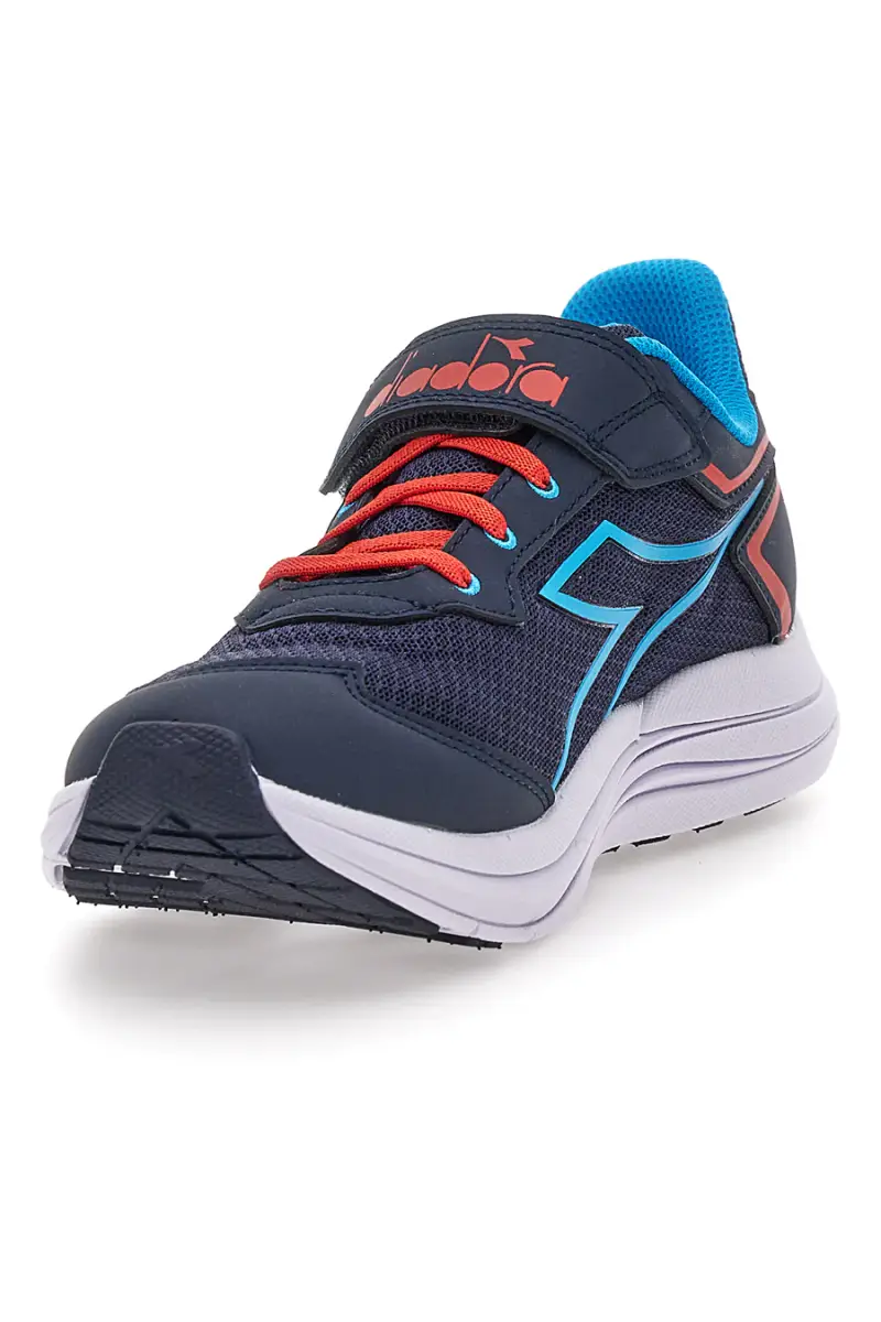 Sneakers blu con velcro Diadora Snipe 3 JR [BLUE CORSAIR miniatura 4