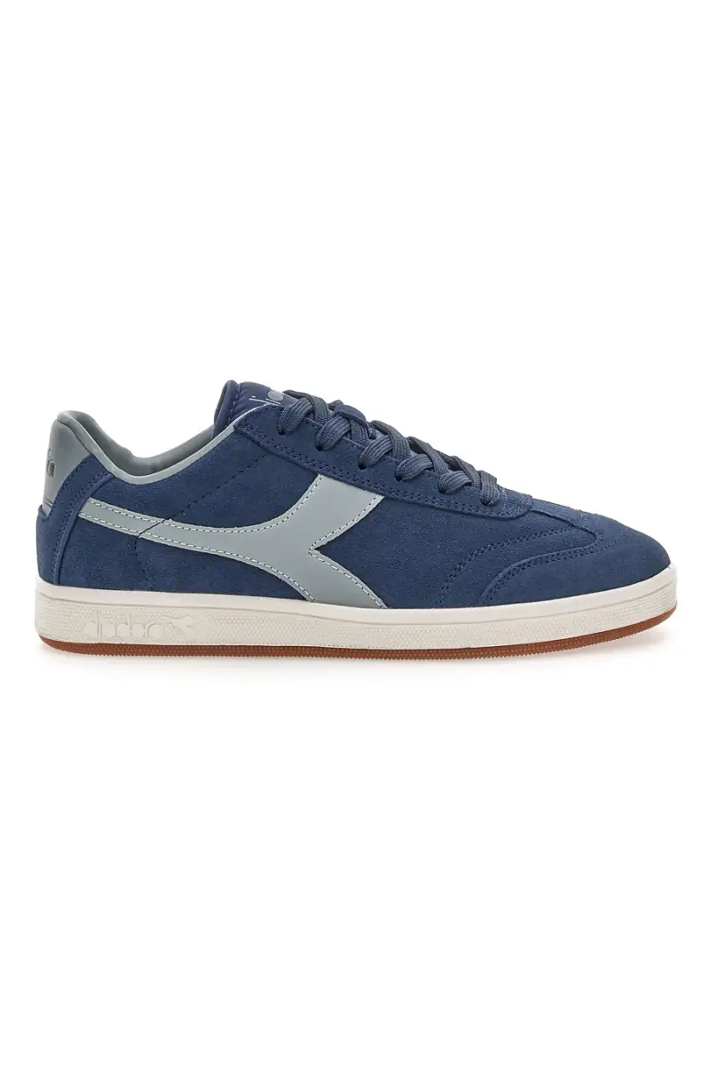 Sneakers blu in suede con dettagli grigi Diadora Kick [BLUE]