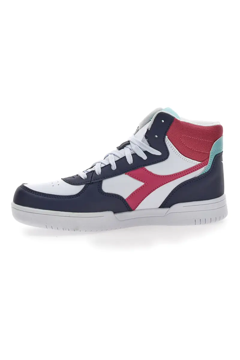 Sneakers Diadora Raptor Mid GS Bianche, Blu e Fuxia [BLU] miniatura 3